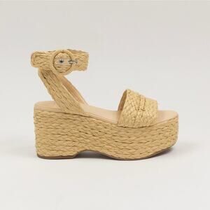 Marc Fisher Marcell Women Slingback Espadrille Heels Natural Size 10 240257